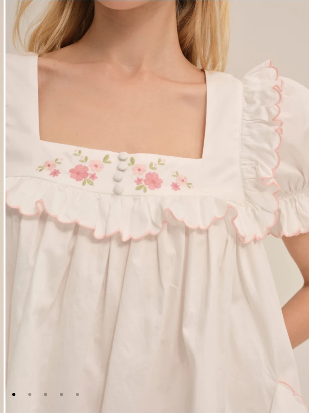 For Love & Lemons Tea Time Babydoll Dress- size XS - Picture 2 of 9